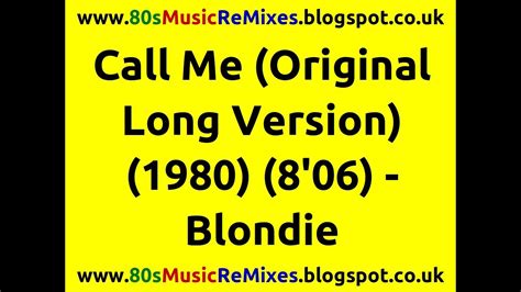 call me a song|80s song call me.